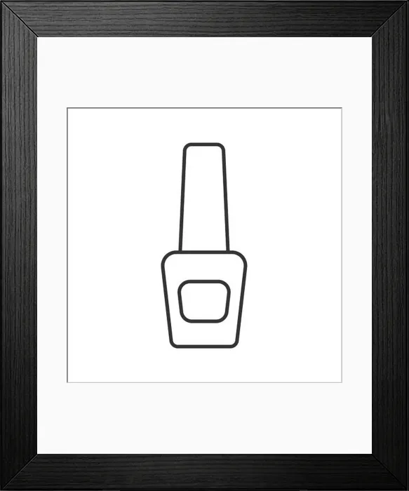 Framed Print : Nail polish bottle linear icon. Thin line illustration. Nailpolish contour symbol. Vector isolated outline drawing Framed Print : Nail polish bottle linear icon. Thin line illustration. Nailpolish contour symbol. Vector isolated outline drawing