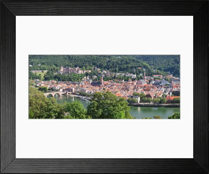 Framed Print : Blick vom Philosophenweg auf die Altstadt mit Karl-Theodor-Brücke Framed Print : Blick vom Philosophenweg auf die Altstadt mit Karl-Theodor-Brücke