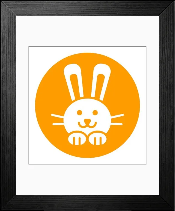 Framed Print : Rabbit vector icon. Pet animal sign Framed Print : Rabbit vector icon. Pet animal sign
