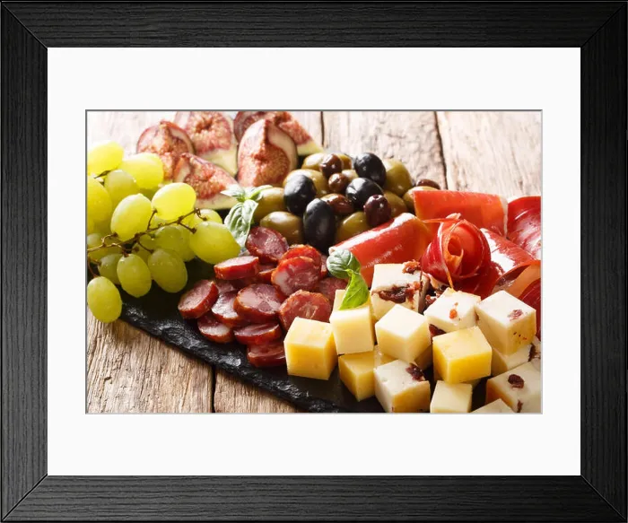 Framed Print : Mediterranean snack dish of cheese Framed Print : Mediterranean snack dish of cheese