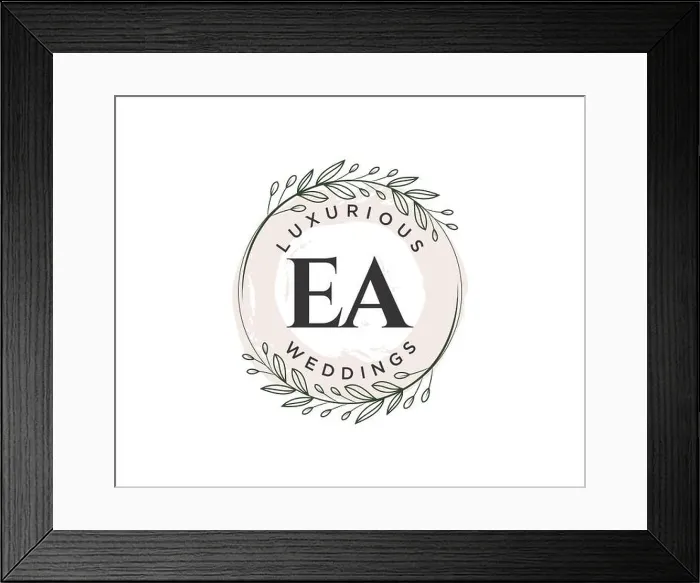 Framed Print : EA Initials letter Wedding monogram logos template Framed Print : EA Initials letter Wedding monogram logos template
