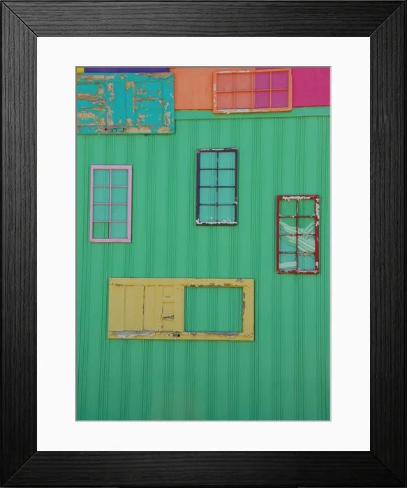 Framed Print : Color Doors on a Colorful Wall Framed Print : Color Doors on a Colorful Wall