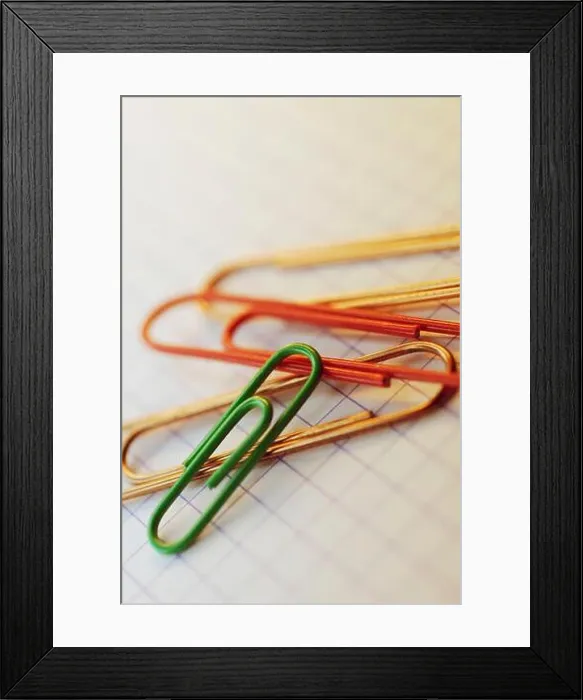 Framed Print : Close up of paper clips Framed Print : Close up of paper clips