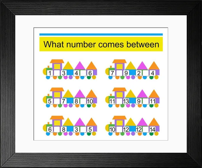Framed Print : Matching game for kids Framed Print : Matching game for kids