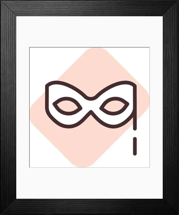 Framed Print : Ball event, illustration, vector on a white background Framed Print : Ball event, illustration, vector on a white background