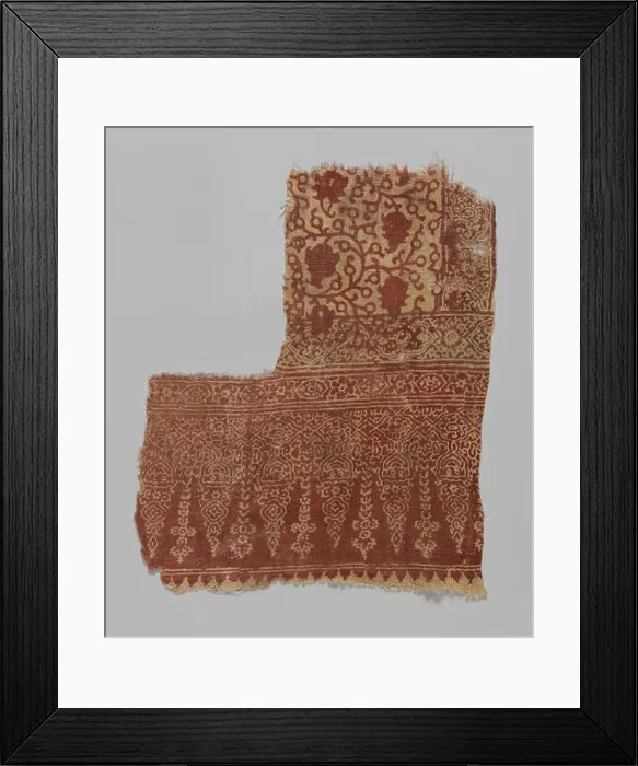 Framed Print : Textile Fragment 13th–14th century Dated to the thirteenth or fourteenth century Framed Print : Textile Fragment 13th–14th century Dated to the thirteenth or fourteenth century
