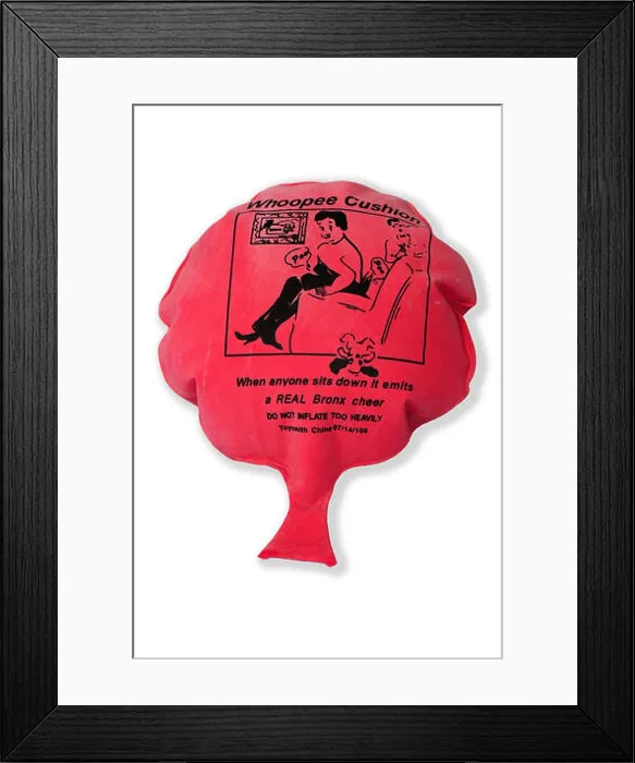 Framed Print : a red novelty Whoopee Cushion made for gags and tricks for fake fart noises Framed Print : a red novelty Whoopee Cushion made for gags and tricks for fake fart noises