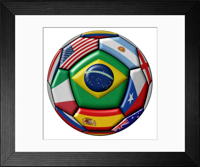 Framed Print : Ball With Various Flags Framed Print : Ball With Various Flags