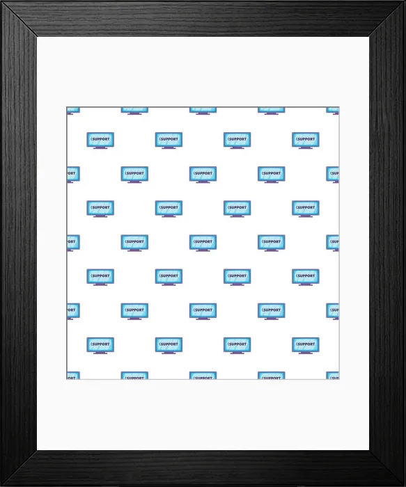 Framed Print : Support word on the computer monitor pattern