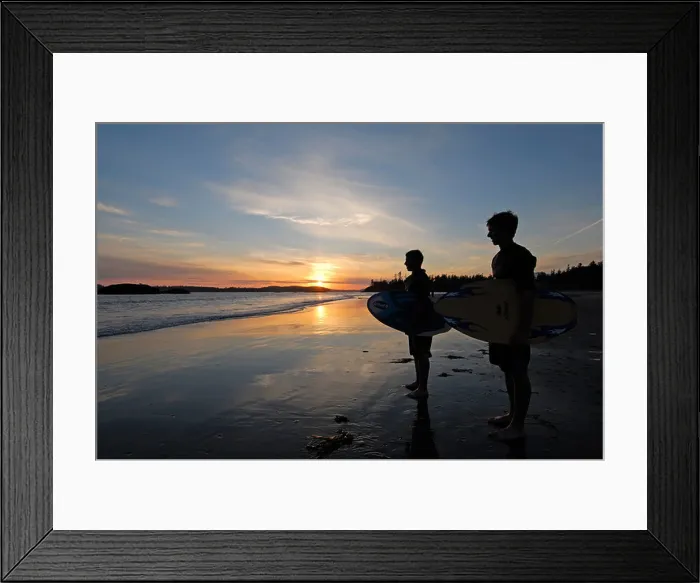 Framed Print : Surfers on Tofino's Long Beach on Vancouver Island, British Columbia, Canada Framed Print : Surfers on Tofino's Long Beach on Vancouver Island, British Columbia, Canada