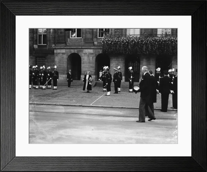 Framed Print : 50th anniversary Queen Wilhelmina Entry in Amsterdam Framed Print : 50th anniversary Queen Wilhelmina Entry in Amsterdam