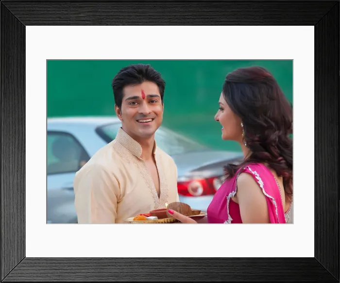 Framed Print : Portrait of man with tika on forehead Framed Print : Portrait of man with tika on forehead