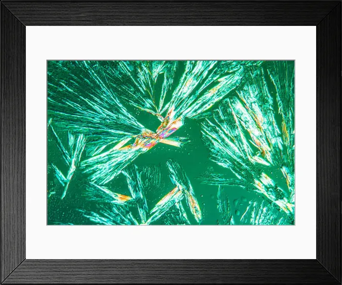 Framed Print : Aspirin crystals in polarized light Framed Print : Aspirin crystals in polarized light