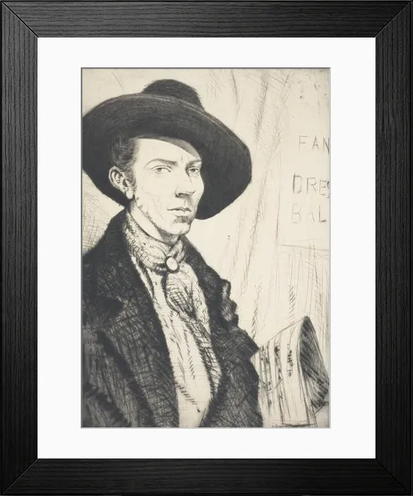 Framed Print : Badger Moody, 1922, by Christopher Nevinson. Gift of Sir John Ilott, 1952 Framed Print : Badger Moody, 1922, by Christopher Nevinson. Gift of Sir John Ilott, 1952