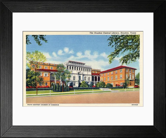 Framed Print : The Houston Central Library, Houston, Texas, USA, 1946 Framed Print : The Houston Central Library, Houston, Texas, USA, 1946