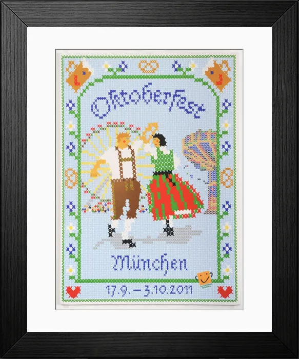 Framed Print : The official poster of the Octoberfest 2011 is presented during a press conference in Munich Framed Print : The official poster of the Octoberfest 2011 is presented during a press conference in Munich