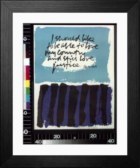 Framed Print : I should like to be able to love my country and still love justice Framed Print : I should like to be able to love my country and still love justice