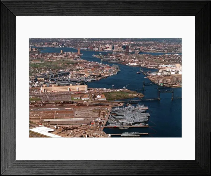 Framed Print : Norfolk Naval Shipyard aerial photo in 1995 Framed Print : Norfolk Naval Shipyard aerial photo in 1995