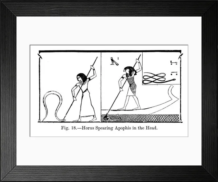 Framed Print : Horus Spearing Apophis in the Head Framed Print : Horus Spearing Apophis in the Head