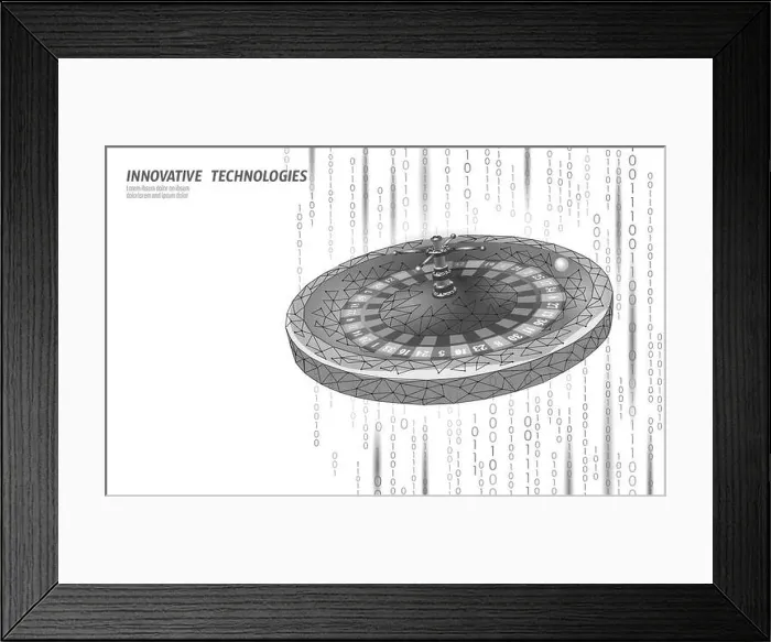 Framed Print : Roulette wheel digital low poly Framed Print : Roulette wheel digital low poly