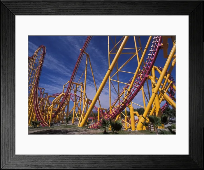 Framed Print : Rollercoaster Six Flags Magic Mountain Los Angeles California United States of America Framed Print : Rollercoaster Six Flags Magic Mountain Los Angeles California United States of America