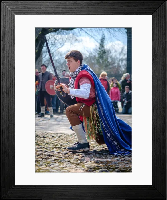 Framed Print : Performer at a Pace Egg play in Heptonstall, West Yorkshire, England Framed Print : Performer at a Pace Egg play in Heptonstall, West Yorkshire, England