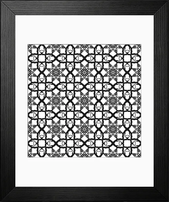 Framed Print : Vector Ornamental Seamless Line Pattern Framed Print : Vector Ornamental Seamless Line Pattern