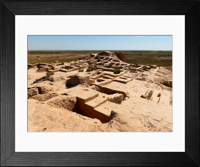 Framed Print : Foundations of the palace at Toprak-Kala or 'Earth City' Framed Print : Foundations of the palace at Toprak-Kala or 'Earth City'