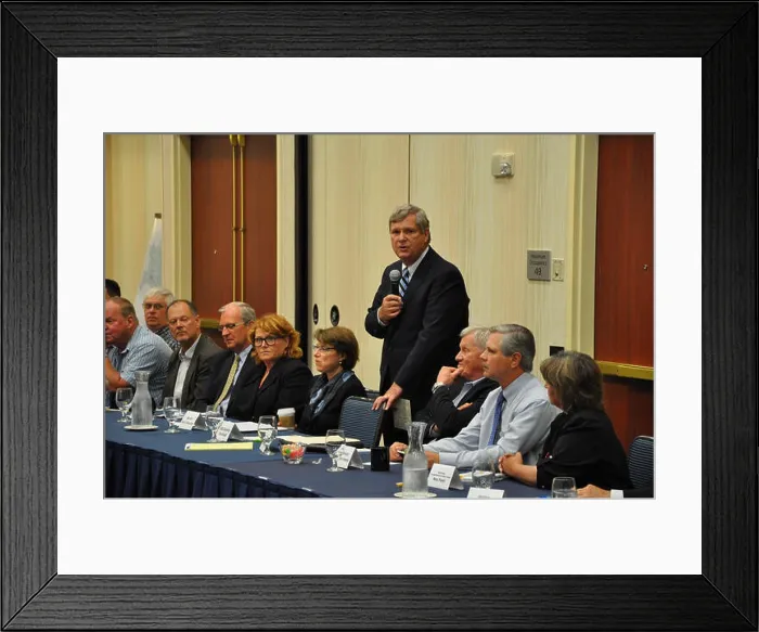 Framed Print : Agriculture Secretary Tom Vilsack announces a conservation effort in the Red River Basin Framed Print : Agriculture Secretary Tom Vilsack announces a conservation effort in the Red River Basin