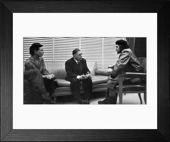 Framed Print : In 1960 the philosophers Simone de Beauvoir and Jean‑Paul Sartre visited Cuba and met Ernesto Framed Print : In 1960 the philosophers Simone de Beauvoir and Jean‑Paul Sartre visited Cuba and met Ernesto