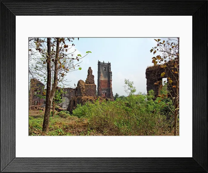 Framed Print : Ruins of belfry of the Church of St Augustine and monastery in Old Goa Framed Print : Ruins of belfry of the Church of St Augustine and monastery in Old Goa