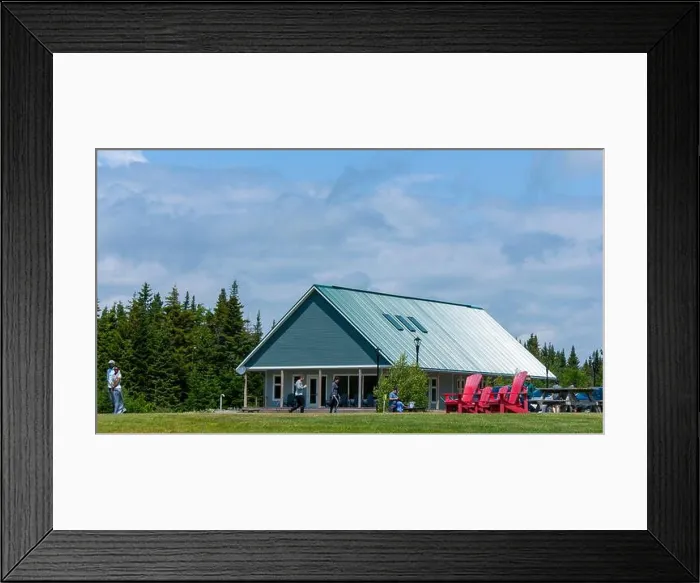 Framed Print : Wolfe Lake Visitor Center - a tourist information center with green building features Framed Print : Wolfe Lake Visitor Center - a tourist information center with green building features