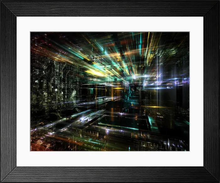 Framed Print : Fractal City series Framed Print : Fractal City series