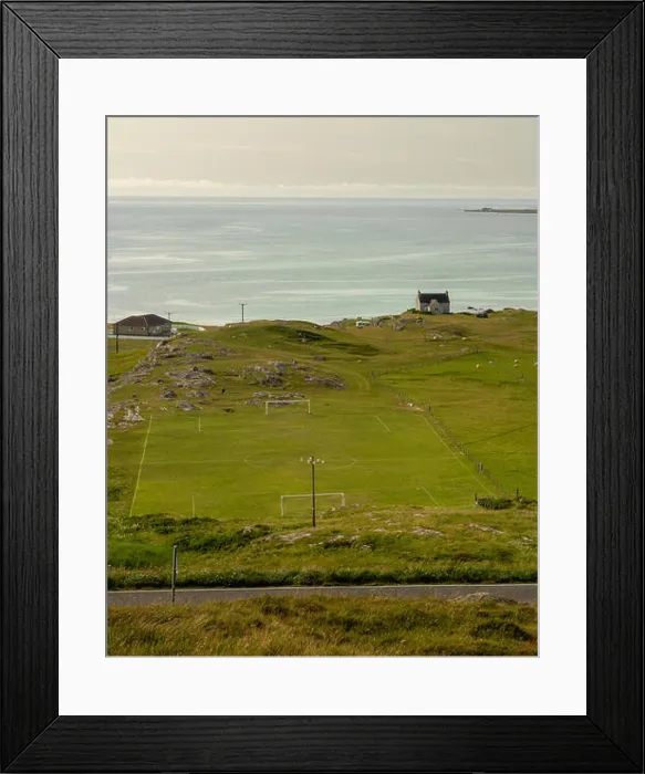 Framed Print : Eriskay football pitch. One of the most unique places in the world to play football Framed Print : Eriskay football pitch. One of the most unique places in the world to play football