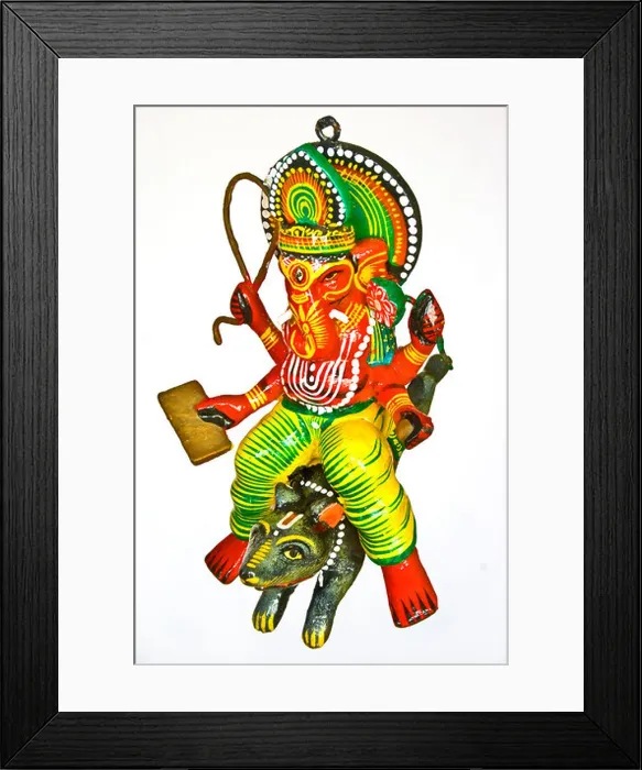 Framed Print : Lord Ganesh the hindu god riding on a mouse 3 of 4 Framed Print : Lord Ganesh the hindu god riding on a mouse 3 of 4