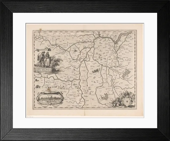 Framed Print : Kaart van een deel van Vlaanderen Mechlinia (titel op object) Map of part of Flanders Framed Print : Kaart van een deel van Vlaanderen Mechlinia (titel op object) Map of part of Flanders