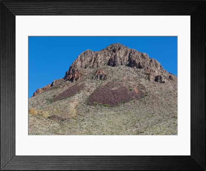 Framed Print : Big Bend National Park, Texas. Talus Slope on Hillside Seen from Mule Ears Spring Trail Framed Print : Big Bend National Park, Texas. Talus Slope on Hillside Seen from Mule Ears Spring Trail