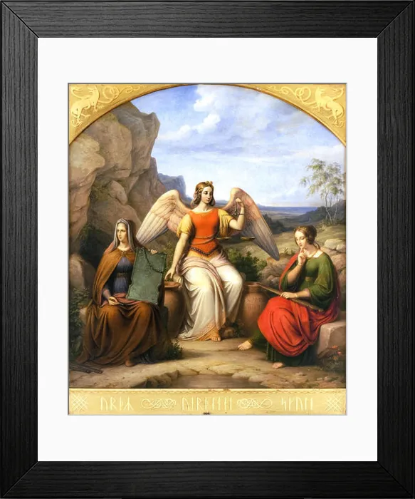 Framed Print : The Three Norns 1844 by Danish painter J Framed Print : The Three Norns 1844 by Danish painter J