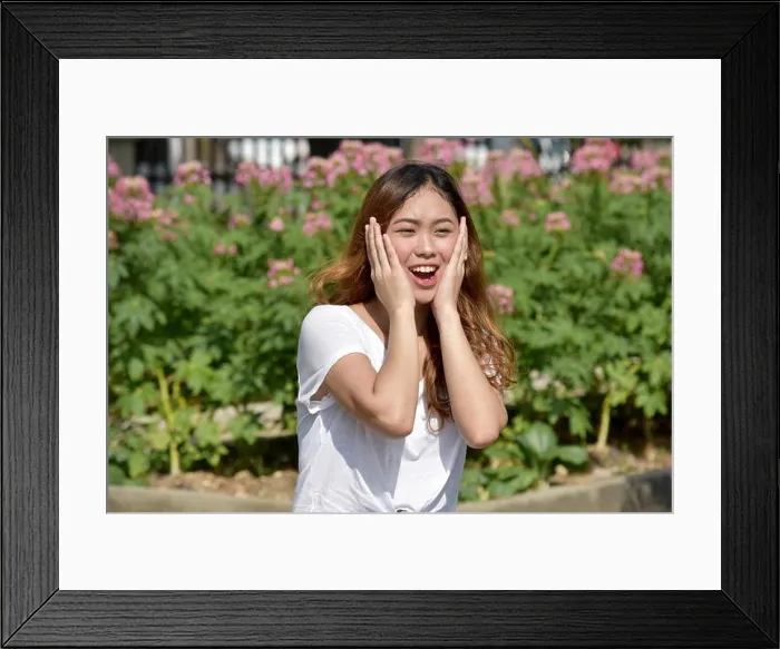 Framed Print : A Surprised Adult Female Framed Print : A Surprised Adult Female