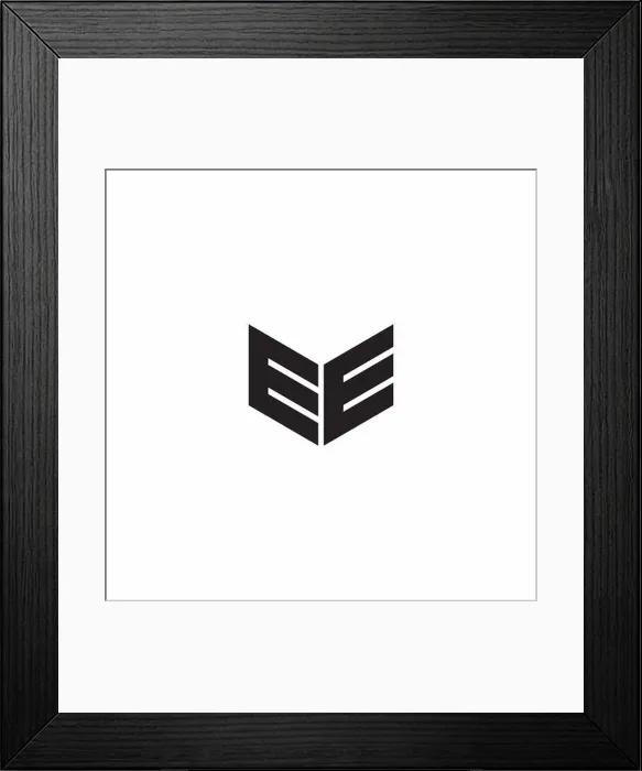 Framed Print : Logo Letter Monogram Initial Designs Template Isolated on White background
