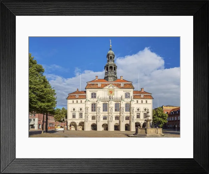 Framed Print : Town hall in Lueneburg, Lower Saxony, Germany Framed Print : Town hall in Lueneburg, Lower Saxony, Germany
