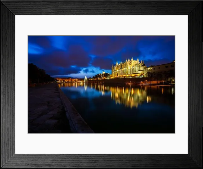 Framed Print : The Seu de Mallorca illuminated, Palma di Maiorca, Mallorca, Balearic islands Spain, Western Europe Framed Print : The Seu de Mallorca illuminated, Palma di Maiorca, Mallorca, Balearic islands Spain, Western Europe