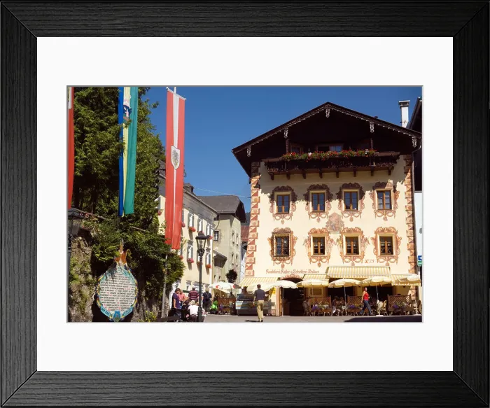 Framed Print : Market place with Cafe Konditorei Wallner, St. Wolfgang, Upper Austria, Salzkammergut, Austria Framed Print : Market place with Cafe Konditorei Wallner, St. Wolfgang, Upper Austria, Salzkammergut, Austria