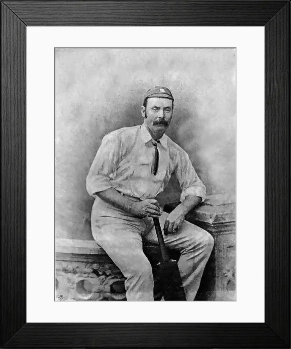 Framed Print : This image of George Ulyett, a notable 19th-century cricketer Framed Print : This image of George Ulyett, a notable 19th-century cricketer