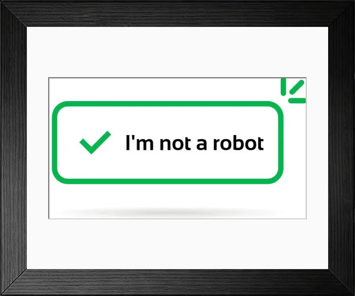 Framed Print : green linear like i m not a robot captcha Framed Print : green linear like i m not a robot captcha