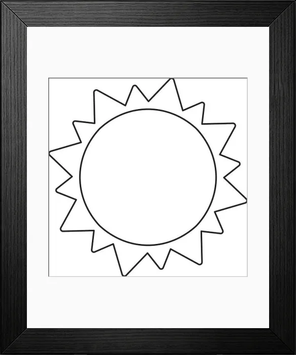 Framed Print : sun solar system astronomy outline Framed Print : sun solar system astronomy outline
