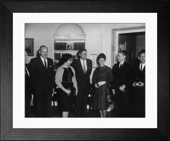 Framed Print : Visit of American Veterans (AMVETS) Memorial Scholarships winners Framed Print : Visit of American Veterans (AMVETS) Memorial Scholarships winners