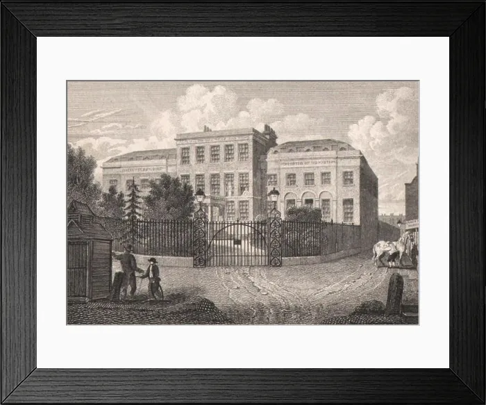Framed Print : The Deaf and Dumb asylum, Kent Road, London. Antique engraved print 1817 Framed Print : The Deaf and Dumb asylum, Kent Road, London. Antique engraved print 1817