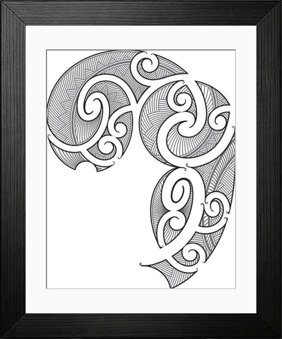 Framed Print : Maori style tattoo design fit for a man's body (shoulder and chest) Framed Print : Maori style tattoo design fit for a man's body (shoulder and chest)