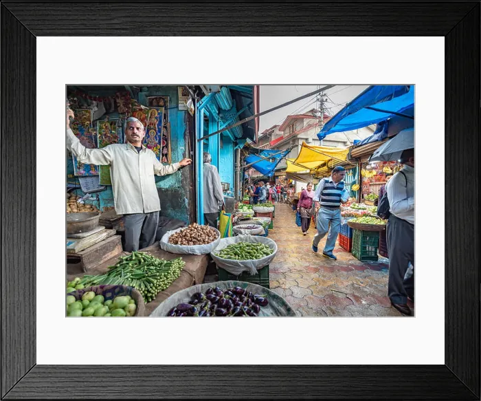Framed Print : Sabzi mandi, or vegetable market, Shimla, Himachal Pradesh Framed Print : Sabzi mandi, or vegetable market, Shimla, Himachal Pradesh